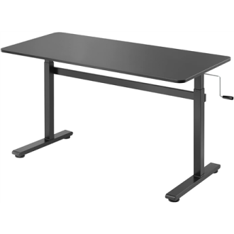 Manually adjustable sit-stand desk EO0027 | 70-117 cm | Maximum load weight 40 kg | Black Manually adjustable sit-stand desk EO0027 | 70-117 cm | Maximum load weight 40 kg | Black