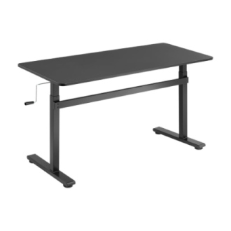 Manually adjustable sit-stand desk EO0027 | 70-117 cm | Maximum load weight 40 kg | Black Manually adjustable sit-stand desk EO0027 | 70-117 cm | Maximum load weight 40 kg | Black