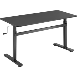 Manually adjustable sit-stand desk EO0027 | 70-117 cm | Maximum load weight 40 kg | Black Manually adjustable sit-stand desk EO0027 | 70-117 cm | Maximum load weight 40 kg | Black
