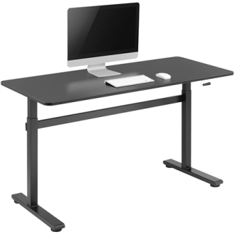 Manually adjustable sit-stand desk EO0027 | 70-117 cm | Maximum load weight 40 kg | Black Manually adjustable sit-stand desk EO0027 | 70-117 cm | Maximum load weight 40 kg | Black