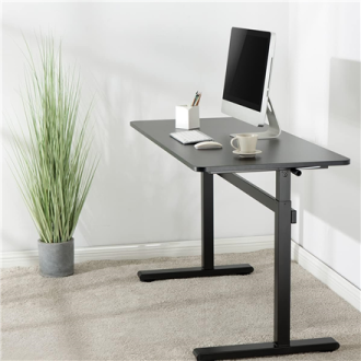 Manually adjustable sit-stand desk EO0027 | 70-117 cm | Maximum load weight 40 kg | Black Manually adjustable sit-stand desk EO0027 | 70-117 cm | Maximum load weight 40 kg | Black
