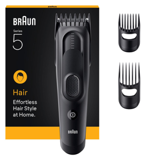 Braun Hair Clipper | HC5530 Series 5 | Cordless | Number of length steps 17 | Black Braun Hair Clipper | HC5530 Series 5 | Cordless | Number of length steps 17 | Black