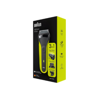 Braun Shaver | 300BT Series 3 | Operating time (max) 30 min | NiMH | Black Braun Shaver | 300BT Series 3 | Operating time (max) 30 min | NiMH | Black