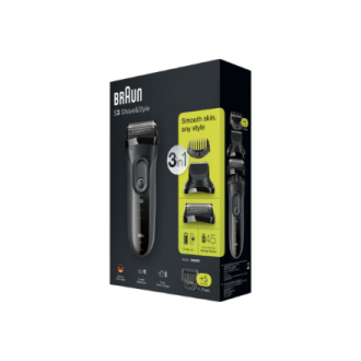 Braun Shave&Style Shaver | 3000BT Series 3 | Operating time (max) 45 min | NiMH | Black Braun Shave&Style Shaver | 3000BT Series 3 | Operating time (max) 45 min | NiMH | Black