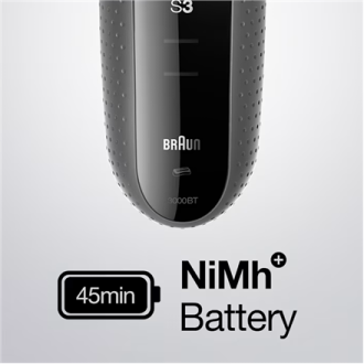 Braun Shave&Style Shaver | 3000BT Series 3 | Operating time (max) 45 min | NiMH | Black Braun Shave&Style Shaver | 3000BT Series 3 | Operating time (max) 45 min | NiMH | Black