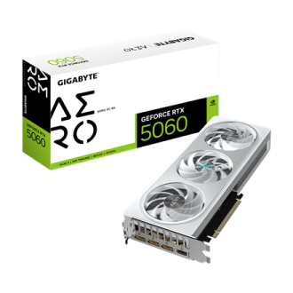 Gigabyte GeForce RTX 5060 AERO OC 8G | NVIDIA | 8 GB | GeForce RTX 5060 | GDDR7 | HDMI ports quantity 1 | PCI-E 5.0 Gigabyte GeForce RTX 5060 AERO OC 8G | NVIDIA | 8 GB | GeForce RTX 5060 | GDDR7 | HDMI ports quantity 1 | PCI-E 5.0