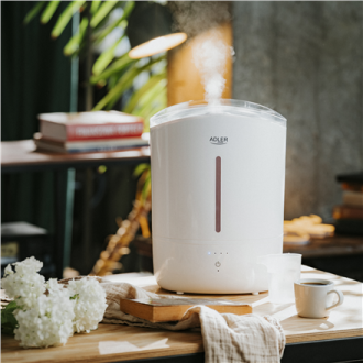 Adler Humidifier | AD 7971 | 30 W | Water tank capacity 5 L | Ultrasonic | Humidification capacity 100-250 ml/hr | White Adler Humidifier | AD 7971 | 30 W | Water tank capacity 5 L | Ultrasonic | Humidification capacity 100-250 ml/hr | White