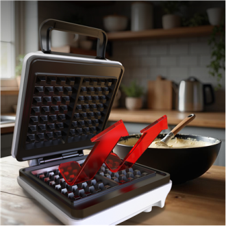 Mesko Waffle Maker | MS 3091 | 1800 W | Number of pastry 2 | Belgium | White Mesko Waffle Maker | MS 3091 | 1800 W | Number of pastry 2 | Belgium | White