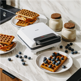 Mesko Waffle Maker | MS 3091 | 1800 W | Number of pastry 2 | Belgium | White Mesko Waffle Maker | MS 3091 | 1800 W | Number of pastry 2 | Belgium | White