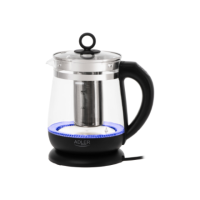 Adler | Kettle | AD 1299 | Electric | 2200 W | 1.5 L | Glass | 360 rotational base | Black Adler | Kettle | AD 1299 | Electric | 2200 W | 1.5 L | Glass | 360 rotational base | Black