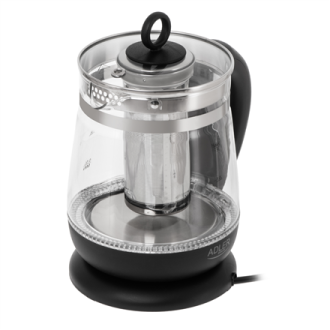 Adler | Kettle | AD 1299 | Electric | 2200 W | 1.5 L | Glass | 360 rotational base | Black Adler | Kettle | AD 1299 | Electric | 2200 W | 1.5 L | Glass | 360 rotational base | Black