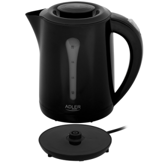 Adler | Kettle | AD 1244 | Electric | 1850 W | 2.5 L | Plastic | 360 rotational base | Black Adler | Kettle | AD 1244 | Electric | 1850 W | 2.5 L | Plastic | 360 rotational base | Black