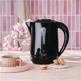 Adler | Kettle | AD 1244 | Electric | 1850 W | 2.5 L | Plastic | 360 rotational base | Black Adler | Kettle | AD 1244 | Electric | 1850 W | 2.5 L | Plastic | 360 rotational base | Black
