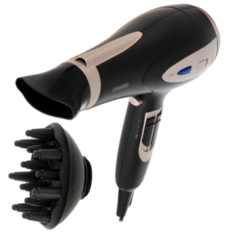 Mesko Hair Dryer | MS 2287 | 2200 W | Number of temperature settings 3 | Diffuser nozzle | Black/Champagne Mesko Hair Dryer | MS 2287 | 2200 W | Number of temperature settings 3 | Diffuser nozzle | Black/Champagne