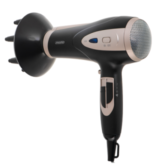 Mesko Hair Dryer | MS 2287 | 2200 W | Number of temperature settings 3 | Diffuser nozzle | Black/Champagne Mesko Hair Dryer | MS 2287 | 2200 W | Number of temperature settings 3 | Diffuser nozzle | Black/Champagne