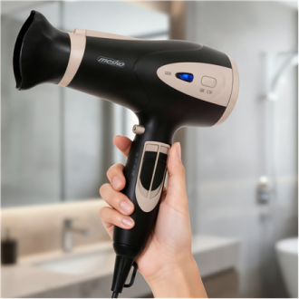 Mesko Hair Dryer | MS 2287 | 2200 W | Number of temperature settings 3 | Diffuser nozzle | Black/Champagne Mesko Hair Dryer | MS 2287 | 2200 W | Number of temperature settings 3 | Diffuser nozzle | Black/Champagne