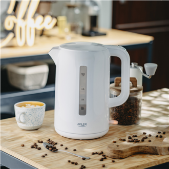 Adler | Kettle | AD 1386 | Electric | 1850 W | 2.2 L | Plastic | 360 rotational base | White Adler | Kettle | AD 1386 | Electric | 1850 W | 2.2 L | Plastic | 360 rotational base | White