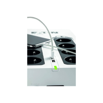 Eaton 3S Gen2 UPS DIN, 450 VA, 270 W, Input: Schuko, Outputs: (3) Schuko, (3) Schuko surge only, Tower | 3S450D Eaton 3S Gen2 UPS DIN, 450 VA, 270 W, Input: Schuko, Outputs: (3) Schuko, (3) Schuko surge only, Tower | 3S450D