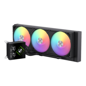 Gamemax CPU Liquid Cooler | GLACIER 360 LCD BK | Black Gamemax CPU Liquid Cooler | GLACIER 360 LCD BK | Black