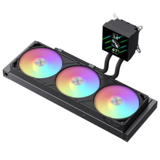 Gamemax CPU Liquid Cooler | GLACIER 360 LCD BK | Black Gamemax CPU Liquid Cooler | GLACIER 360 LCD BK | Black