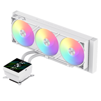 Gamemax CPU Liquid Cooler | GLACIER 360 LCD WH | White Gamemax CPU Liquid Cooler | GLACIER 360 LCD WH | White