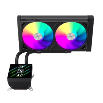 Gamemax CPU Liquid Cooler | GLACIER 240 LCD BK | Black Gamemax CPU Liquid Cooler | GLACIER 240 LCD BK | Black