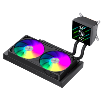 Gamemax CPU Liquid Cooler | GLACIER 240 LCD BK | Black Gamemax CPU Liquid Cooler | GLACIER 240 LCD BK | Black