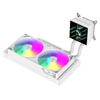 Gamemax CPU Liquid Cooler | GLACIER 240 LCD WH | White Gamemax CPU Liquid Cooler | GLACIER 240 LCD WH | White