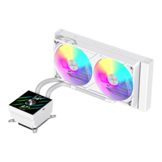 Gamemax CPU Liquid Cooler | GLACIER 240 LCD WH | White Gamemax CPU Liquid Cooler | GLACIER 240 LCD WH | White