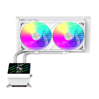 Gamemax CPU Liquid Cooler | GLACIER 240 LCD WH | White Gamemax CPU Liquid Cooler | GLACIER 240 LCD WH | White