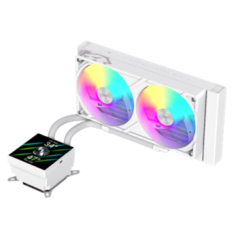Gamemax CPU Liquid Cooler | GLACIER 240 LCD WH | White Gamemax CPU Liquid Cooler | GLACIER 240 LCD WH | White