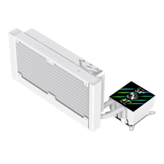Gamemax CPU Liquid Cooler | GLACIER 240 LCD WH | White Gamemax CPU Liquid Cooler | GLACIER 240 LCD WH | White