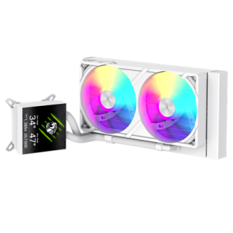 Gamemax CPU Liquid Cooler | GLACIER 240 LCD WH | White Gamemax CPU Liquid Cooler | GLACIER 240 LCD WH | White