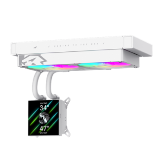 Gamemax CPU Liquid Cooler | GLACIER 240 LCD WH | White Gamemax CPU Liquid Cooler | GLACIER 240 LCD WH | White