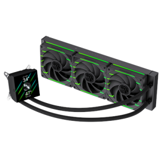 Gamemax CPU Liquid Cooler | HAILSTORM 360 LCD BK | Black Gamemax CPU Liquid Cooler | HAILSTORM 360 LCD BK | Black