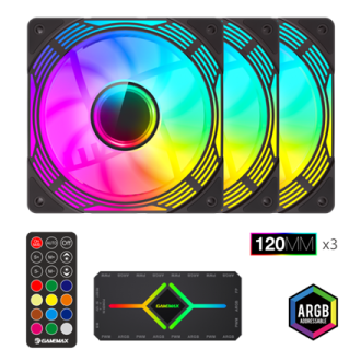 Gamemax Case Fan | KF300 BK | Black Gamemax Case Fan | KF300 BK | Black