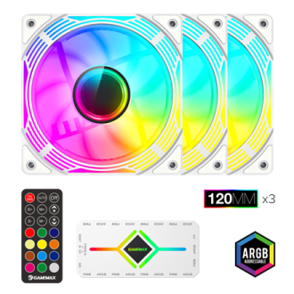 Gamemax Case Fan | KF300 WH | White Gamemax Case Fan | KF300 WH | White