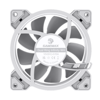 Gamemax Case Fan | DUAL RING INFINITY WH | White Gamemax Case Fan | DUAL RING INFINITY WH | White