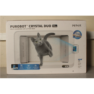 SALE OUT. PETKIT Purobot Crystal Duo with Camera Self-Cleaning Cat Litter Box | White | DEMO | 24 month(s) SALE OUT. PETKIT Purobot Crystal Duo with Camera Self-Cleaning Cat Litter Box | White | DEMO | 24 month(s)