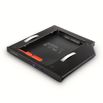 AXAGON Optical disk drive caddy for 2.5 SSD/HDD. LED, 9.5 mm, Aluminum | RSS-CD09 AXAGON Optical disk drive caddy for 2.5 SSD/HDD. LED, 9.5 mm, Aluminum | RSS-CD09