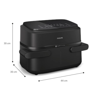 Philips Airfryer Dual Basket | NA150/00 1000 Series | Power 2450 W | Capacity 7 L | RapidAir Plus | Black Philips Airfryer Dual Basket | NA150/00 1000 Series | Power 2450 W | Capacity 7 L | RapidAir Plus | Black