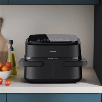 Philips Airfryer Dual Basket | NA150/00 1000 Series | Power 2450 W | Capacity 7 L | RapidAir Plus | Black Philips Airfryer Dual Basket | NA150/00 1000 Series | Power 2450 W | Capacity 7 L | RapidAir Plus | Black