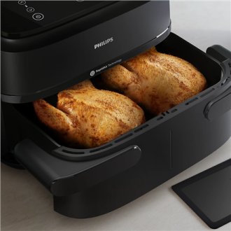 Philips Airfryer Dual Basket | NA150/00 1000 Series | Power 2450 W | Capacity 7 L | RapidAir Plus | Black Philips Airfryer Dual Basket | NA150/00 1000 Series | Power 2450 W | Capacity 7 L | RapidAir Plus | Black