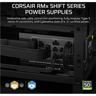 Corsair Fully Modular ATX Power Supply (EU) | RM850x SHIFT | 850 W | Black Corsair Fully Modular ATX Power Supply (EU) | RM850x SHIFT | 850 W | Black