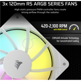 Corsair Liquid CPU Cooler | 360 RS ARGB | White Corsair Liquid CPU Cooler | 360 RS ARGB | White