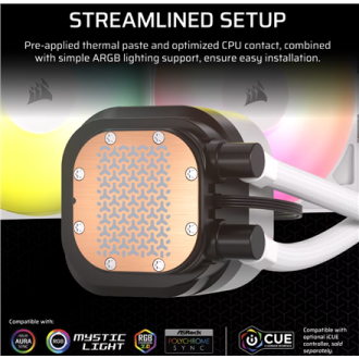 Corsair Liquid CPU Cooler | 360 RS ARGB | White Corsair Liquid CPU Cooler | 360 RS ARGB | White