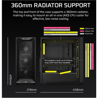 Corsair PC Case | 3200D RS | Mid-Tower | Black Corsair PC Case | 3200D RS | Mid-Tower | Black