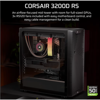 Corsair PC Case | 3200D RS | Mid-Tower | Smoke Corsair PC Case | 3200D RS | Mid-Tower | Smoke