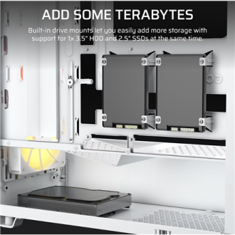 Corsair PC Case | 3200D RS ARGB | Mid-Tower | White Corsair PC Case | 3200D RS ARGB | Mid-Tower | White
