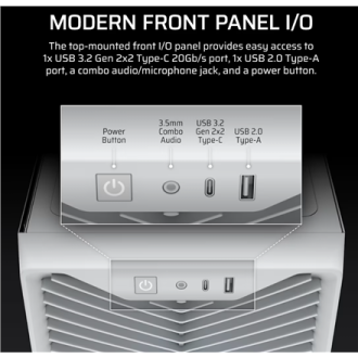 Corsair PC Case | 3200D RS ARGB | Mid-Tower | White Corsair PC Case | 3200D RS ARGB | Mid-Tower | White